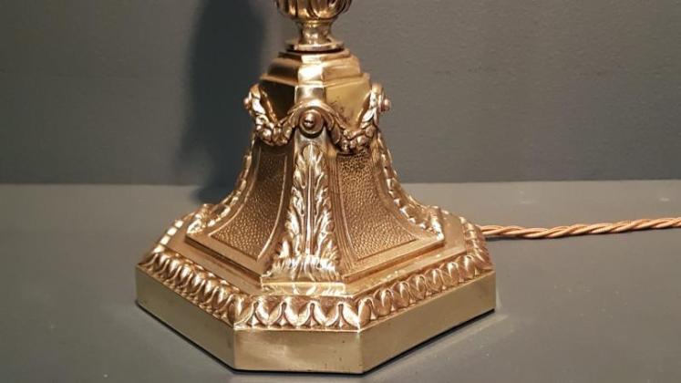 Superb Edwardian Cast Brass Table Lamp - Image 5