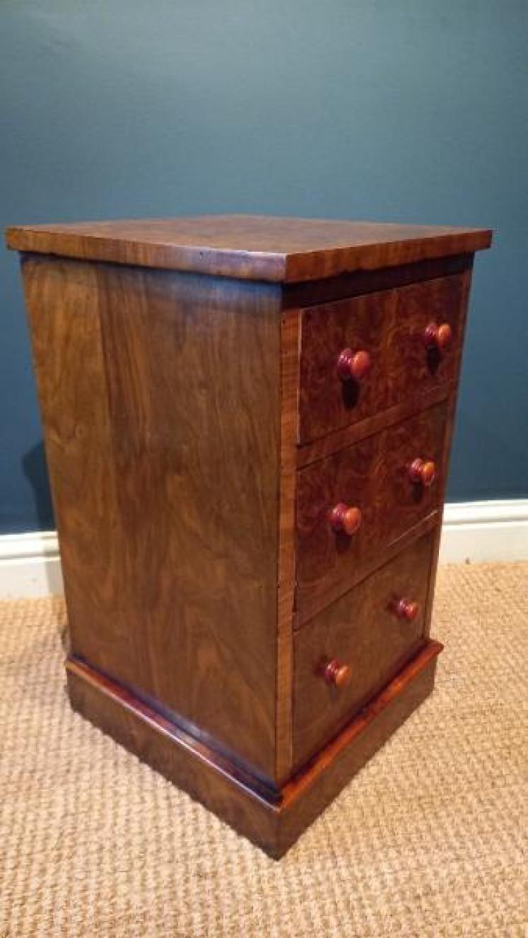 Pair of Mid Victorian Burr Walnut Bedside Cabinets - Image 6