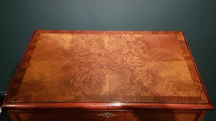 Edwardian Burr Walnut Tallboy Chest - Image 2