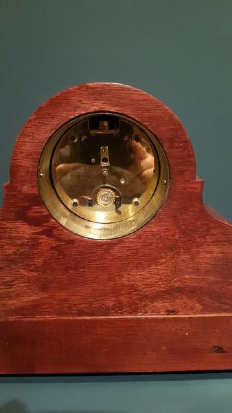 Superb Unusual Shaped Inlaid Mantel Clock - Image 3