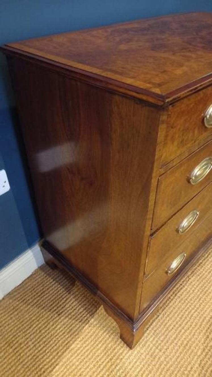 Fine George III Period Burr Walnut Chest of Drawers - Image 5