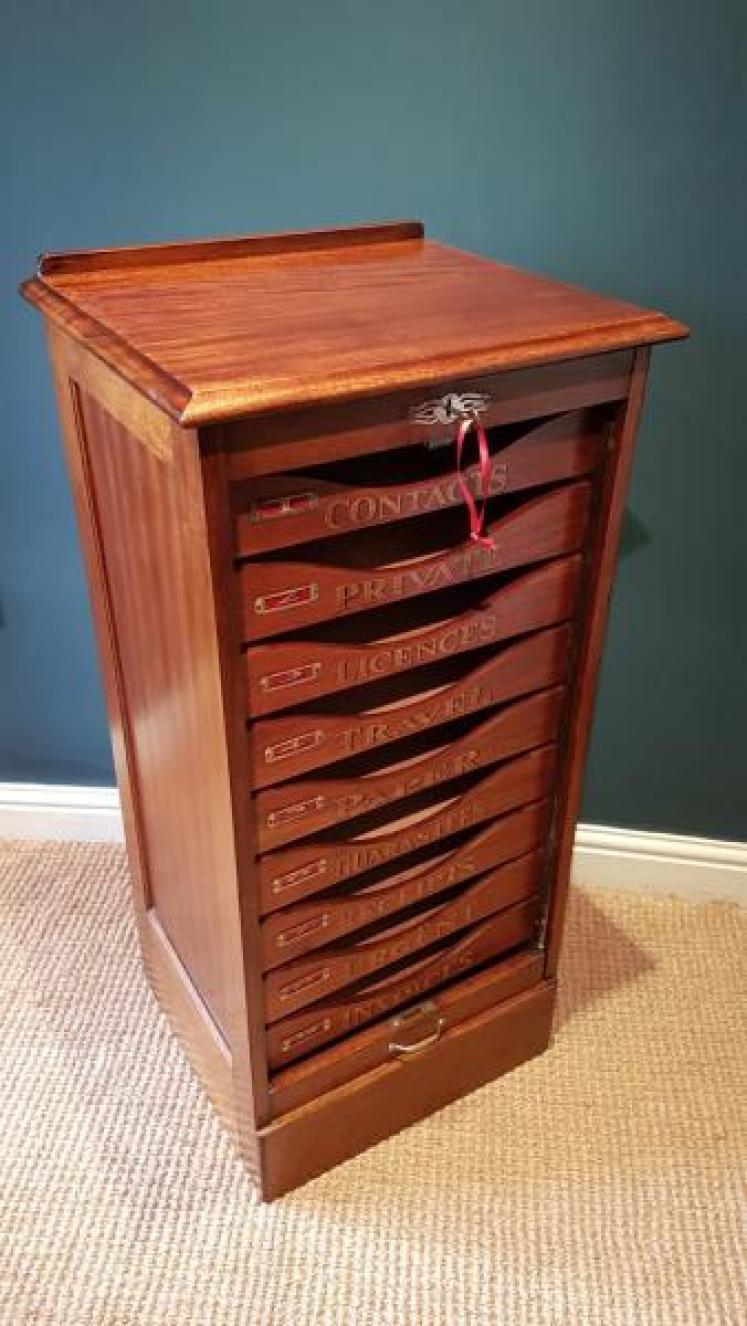 Victorian Mahogany Estate File Cabinet  - Image 1