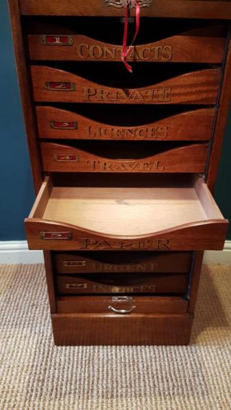 Victorian Mahogany Estate File Cabinet  - Image 4