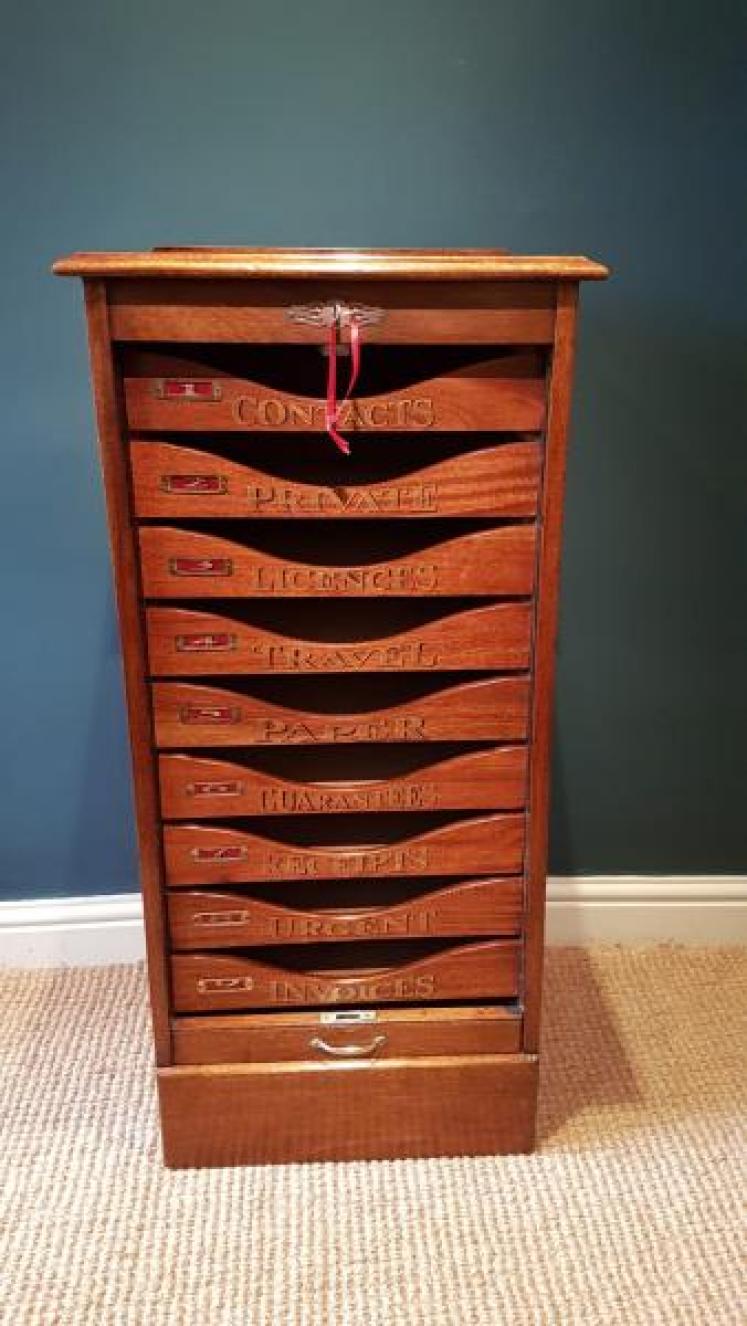 Victorian Mahogany Estate File Cabinet  - Image 6
