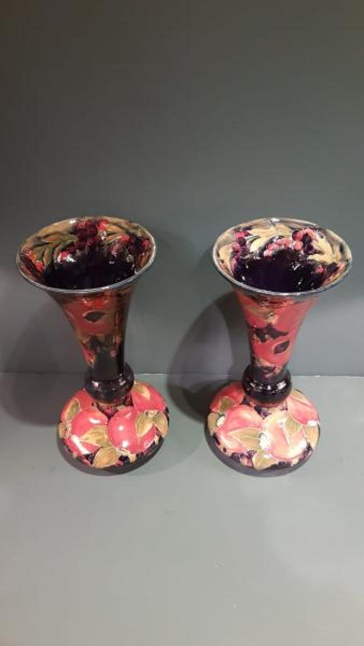 Impressive Large Pair of Moorcroft Pomegranate Vases - Image 7