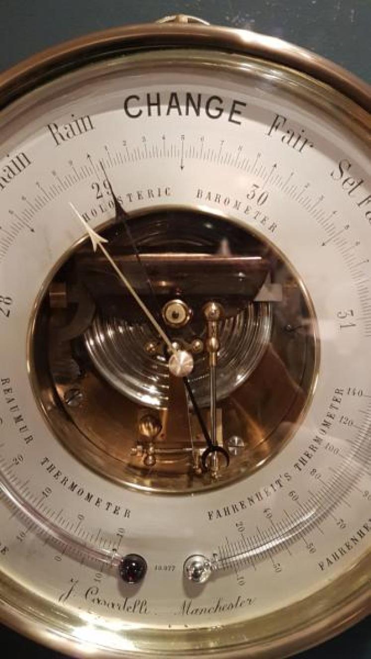 Fine Quality Skeletonised Marine Barometer - Image 3