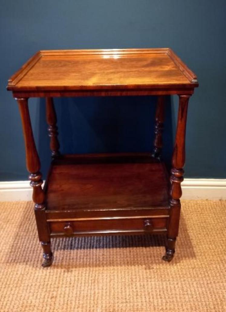Late Regency Rosewood Two Tier Side Table - Image 1