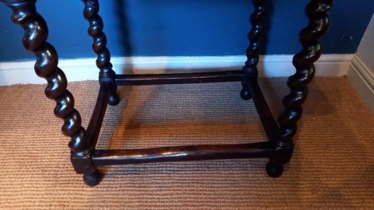 Rare Early 17th Century Oak Bible Box on Stand - Image 7