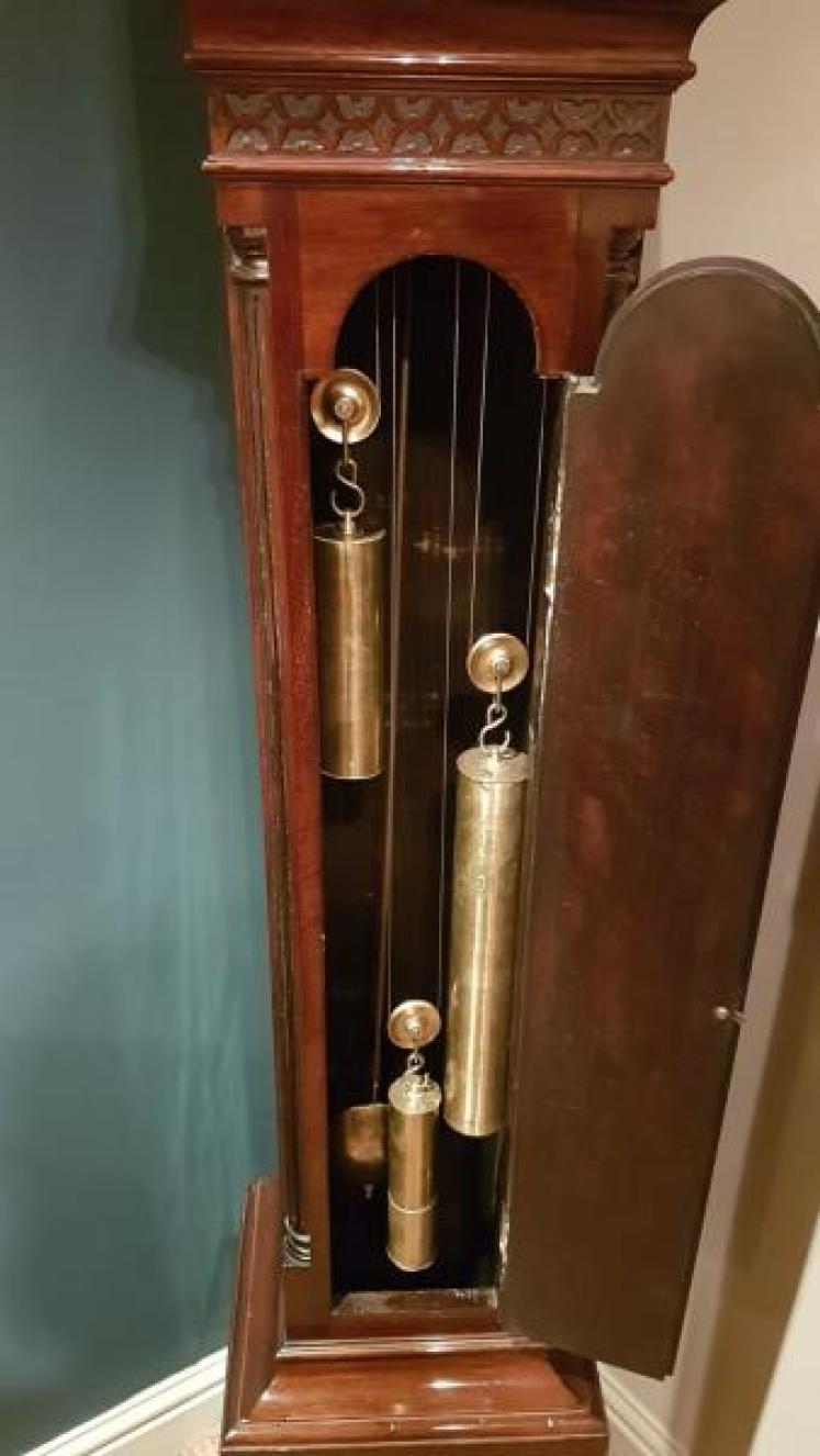 Superb Edwardian Three Train Grandmother Clock - Image 5