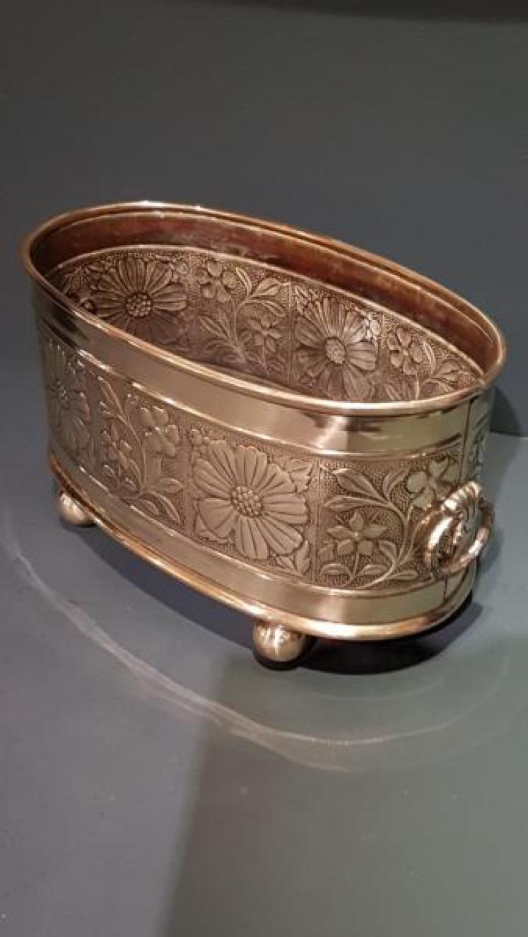 Victorian Brass Planter - Image 2