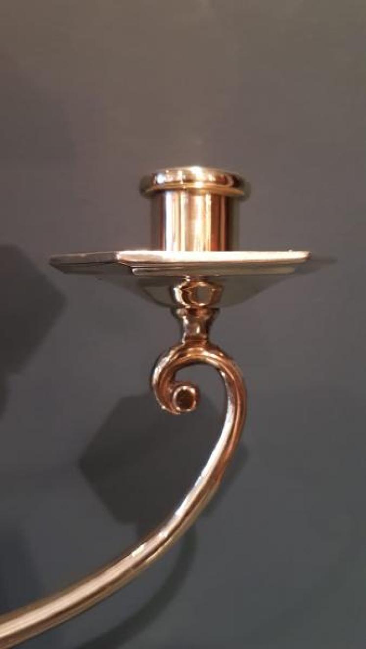 Pair of Victorian Brass Candelabra - Image 3