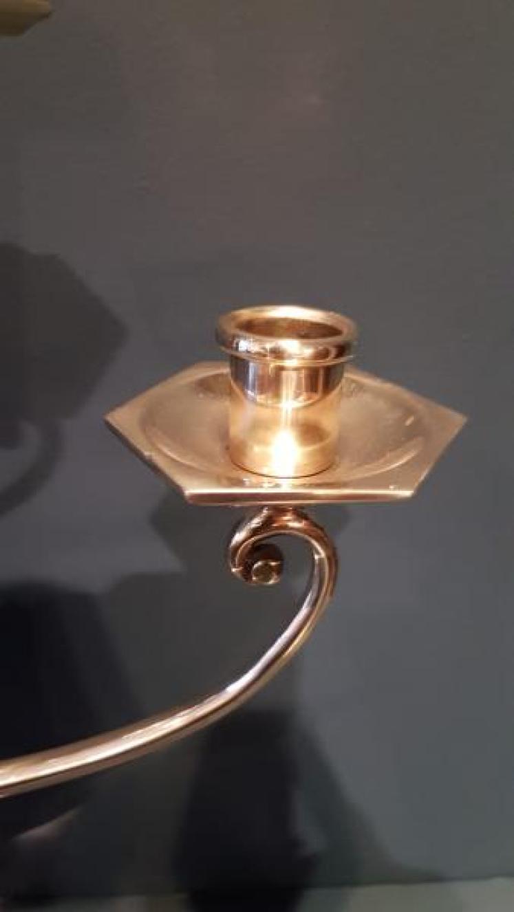 Pair of Victorian Brass Candelabra - Image 4