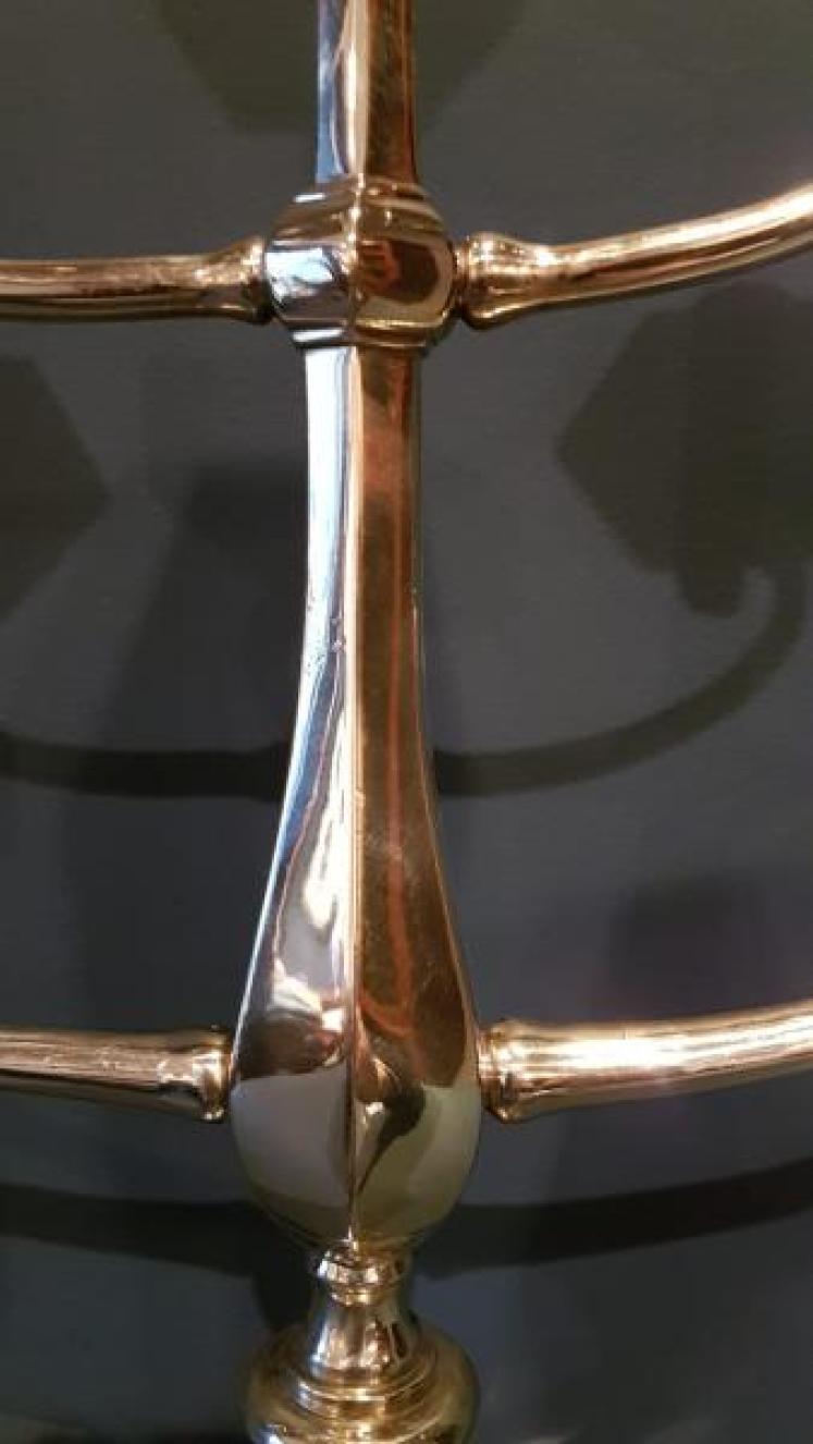 Pair of Victorian Brass Candelabra - Image 5