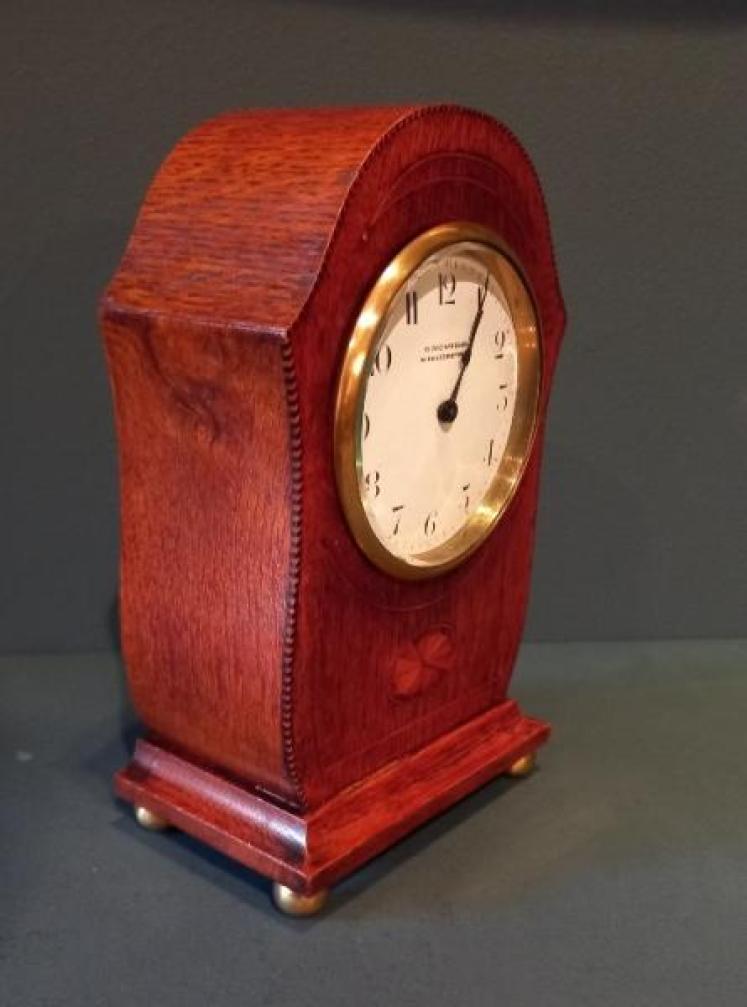 Antique Sheraton Inlaid Middlesborough Mantel Clock - Image 6