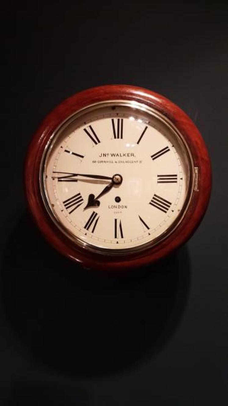 Antique London 8" Dial Fusee Wall Clock - Image 1