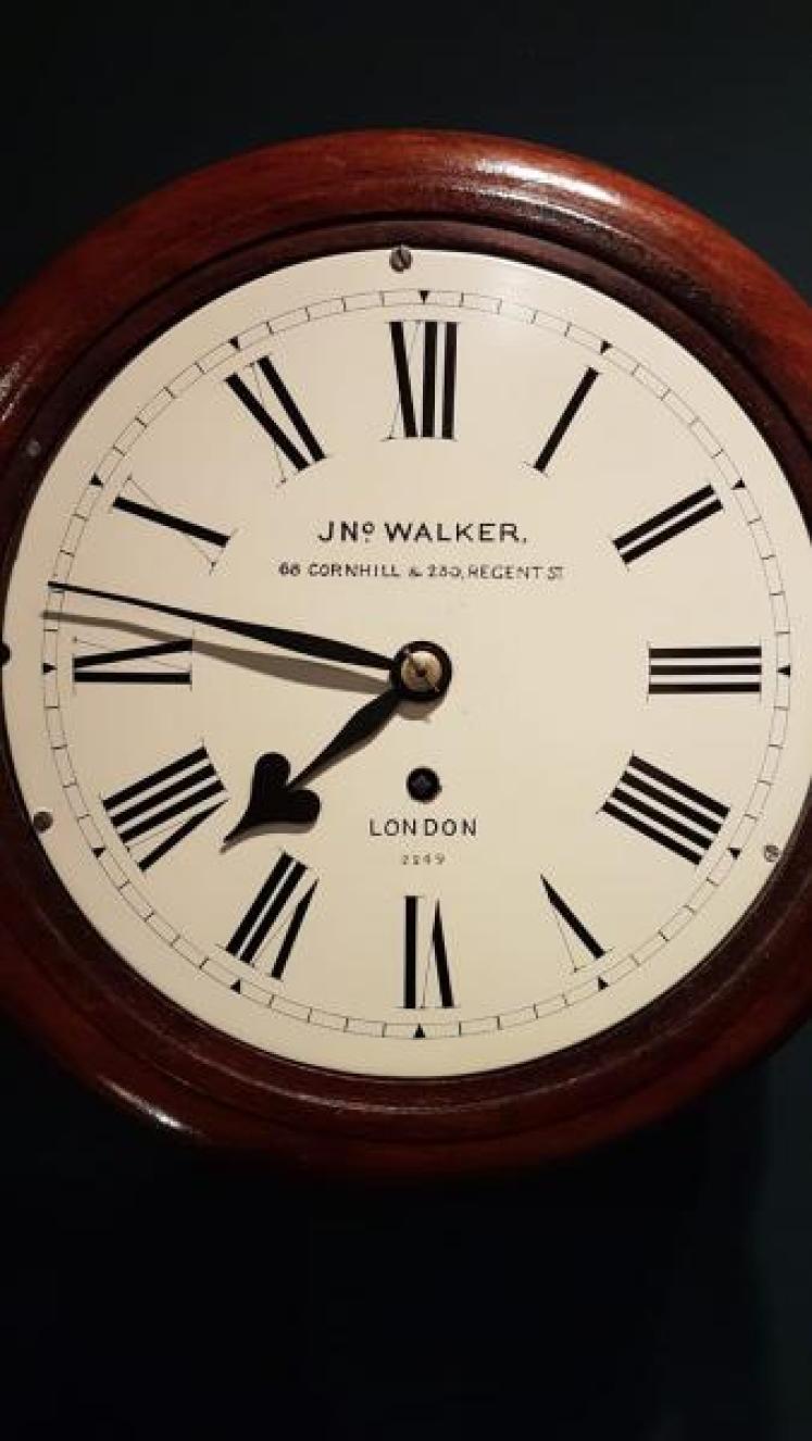 Antique London 8" Dial Fusee Wall Clock - Image 2