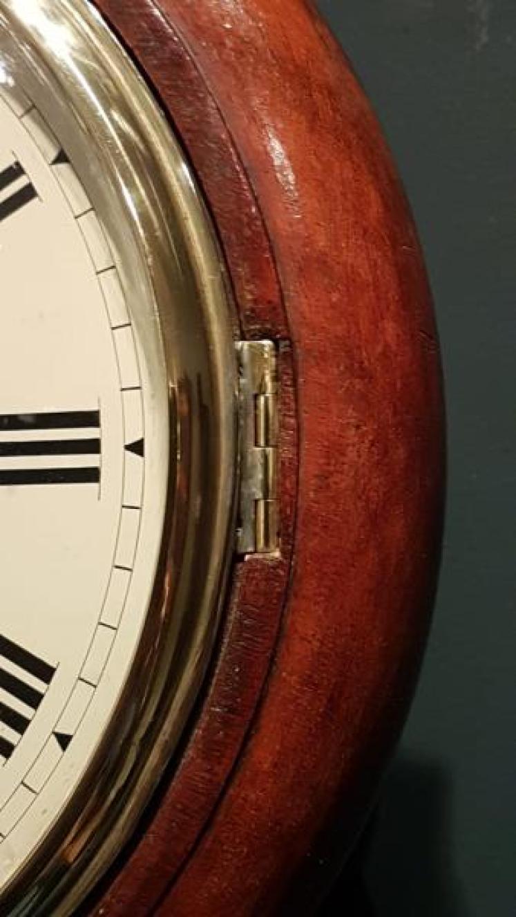 Antique London 8" Dial Fusee Wall Clock - Image 4