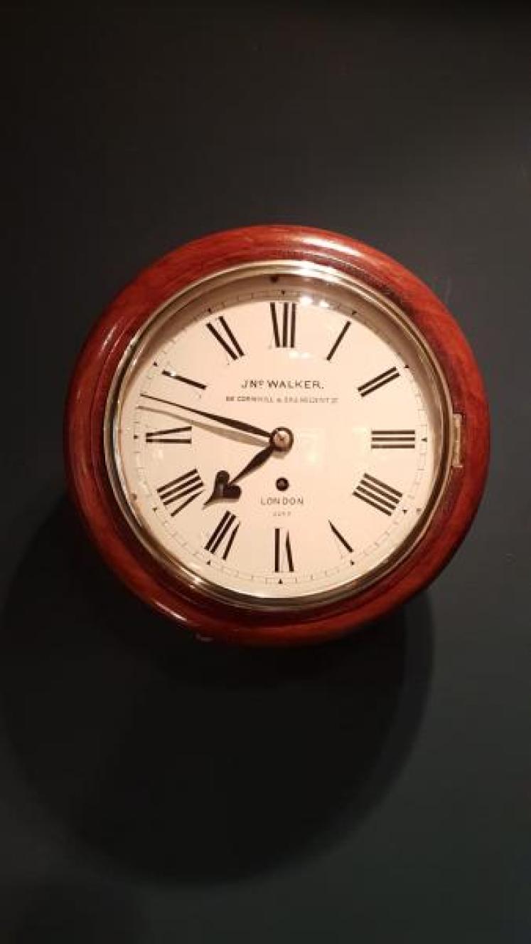 Antique London 8" Dial Fusee Wall Clock - Image 5