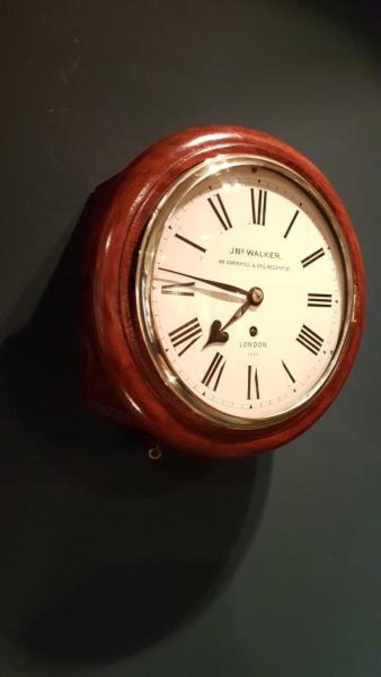 Antique London 8" Dial Fusee Wall Clock - Image 6