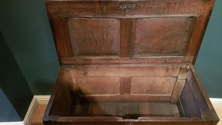 Period Oak Two Panel Coffer - Image 2