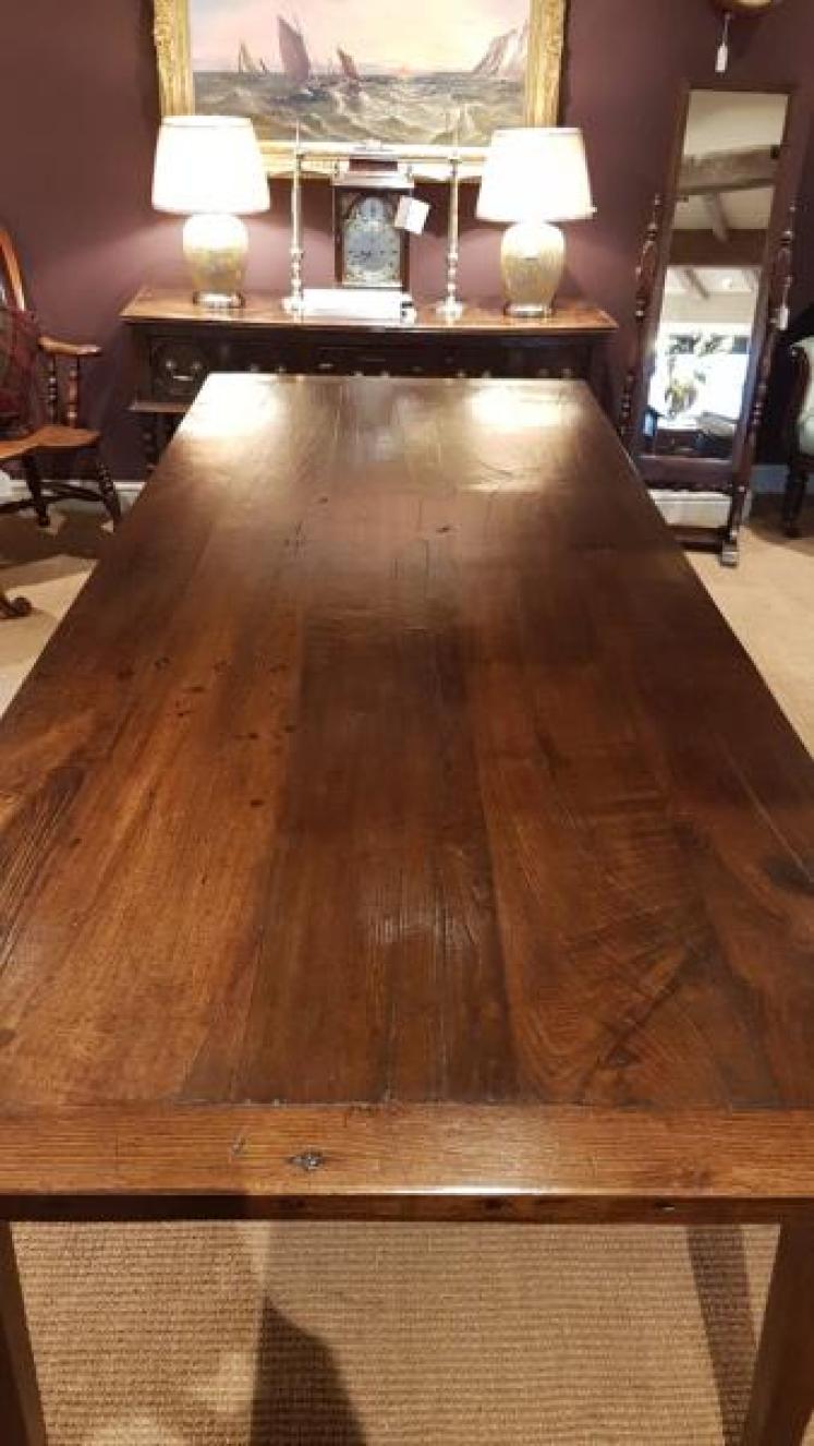 George III Oak 10 Seat Farmhouse Table - Image 3