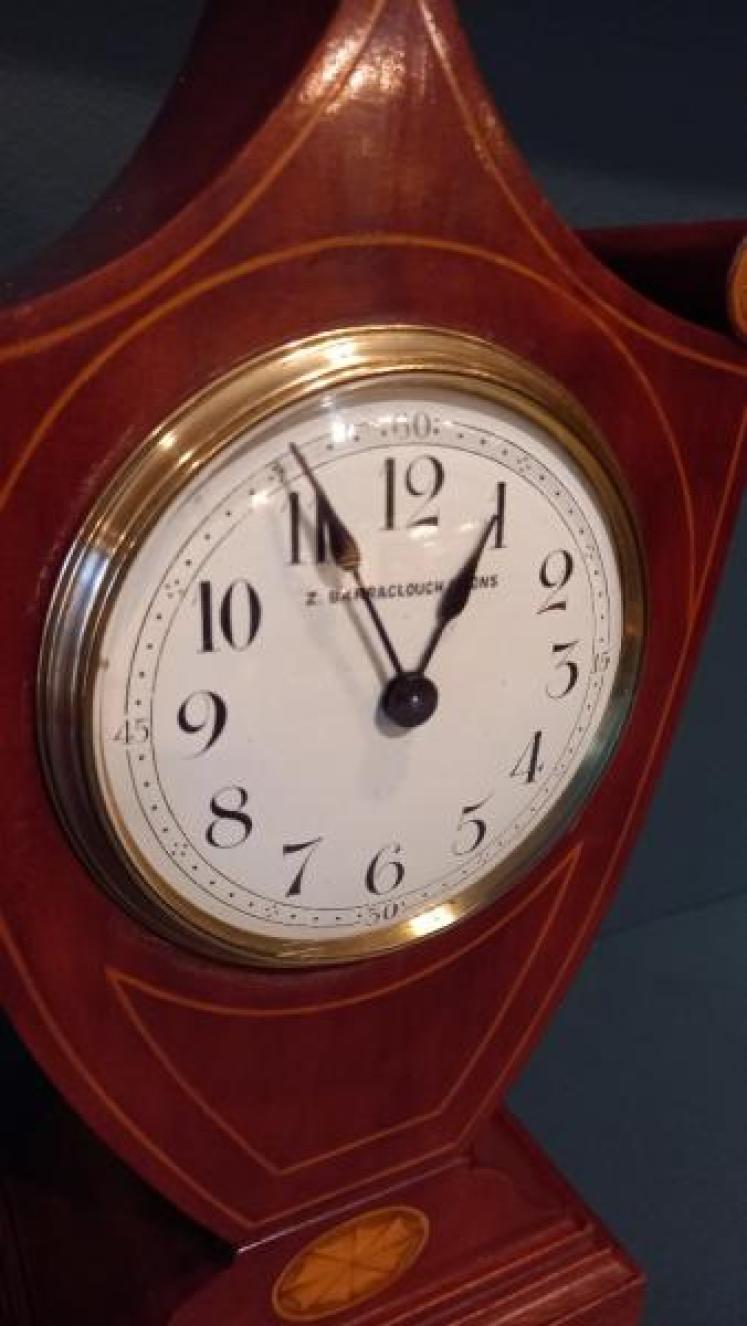 Superb Antique Inlaid Pateras Top Mantel Clock - Image 3