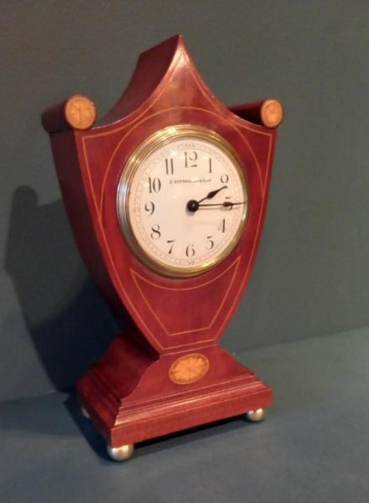 Superb Antique Inlaid Pateras Top Mantel Clock - Image 7