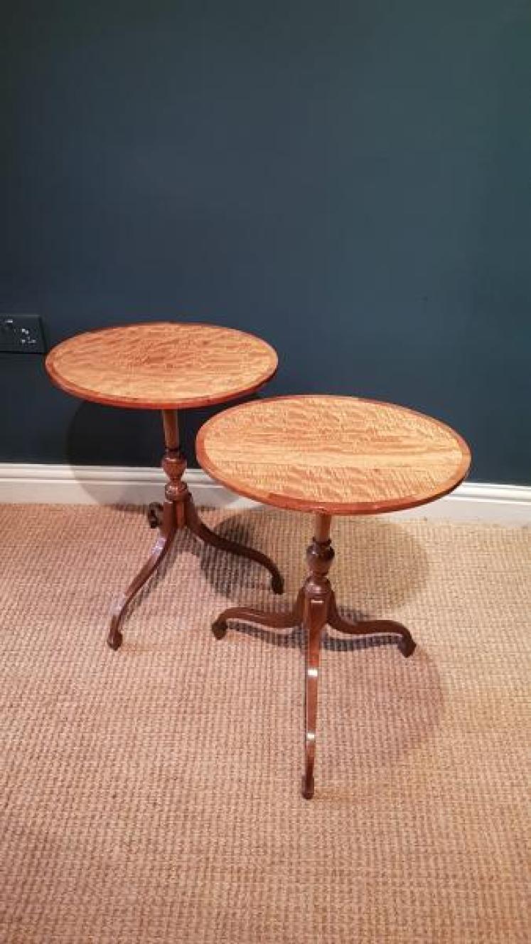 Matching Pair of Edwardian Wine Tables - Image 1