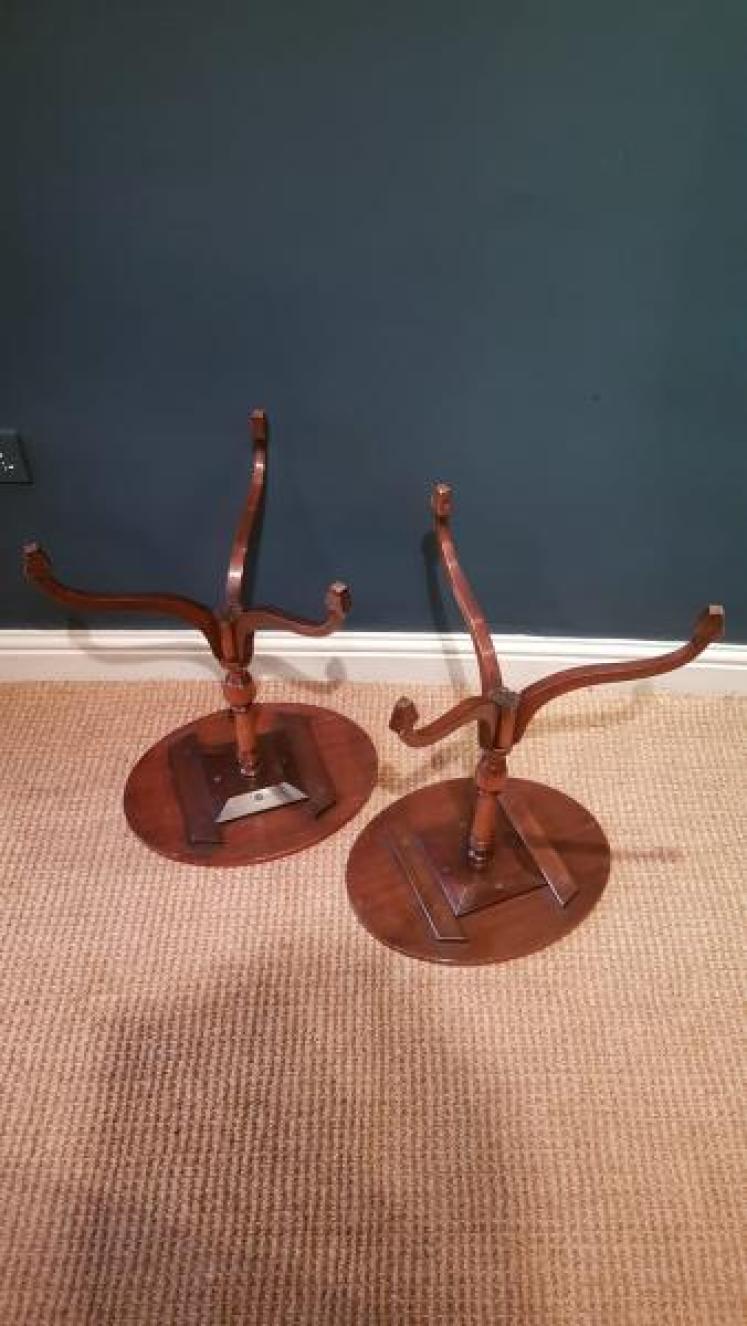 Matching Pair of Edwardian Wine Tables - Image 2