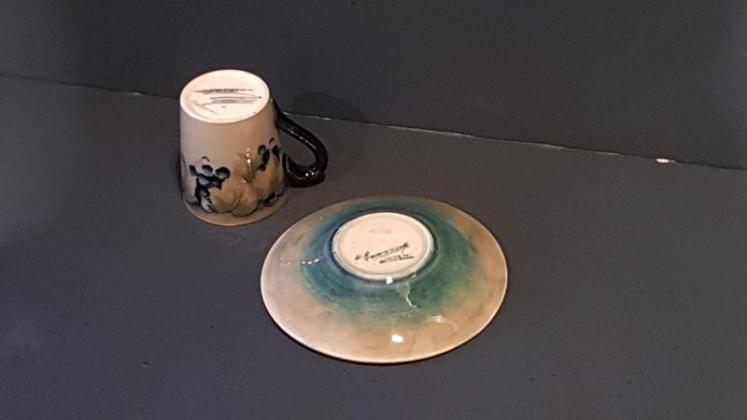 Moorcroft Leaf and Berries Coffee Can and Saucer - Image 3