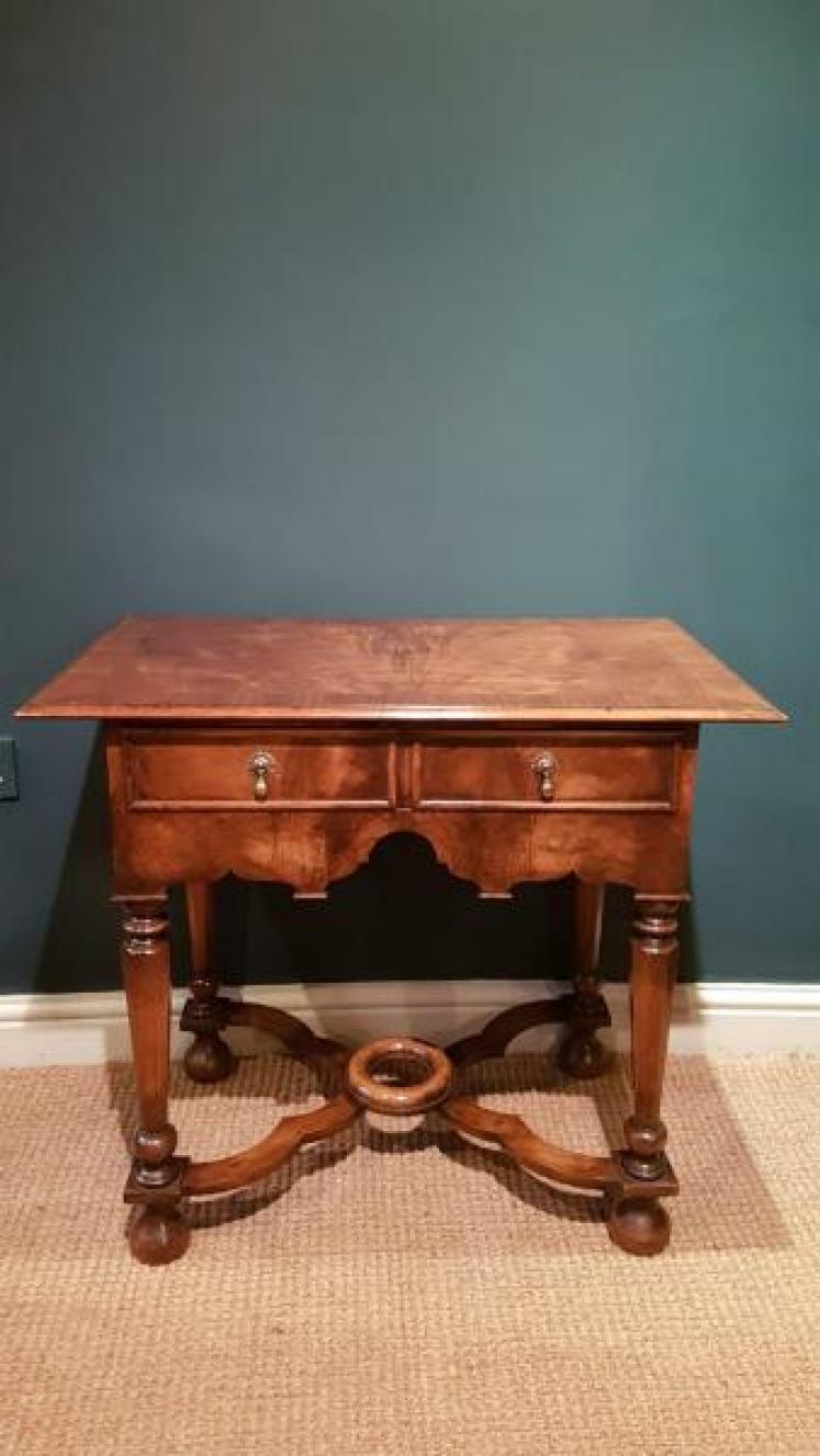 William and Mary Style Walnut Side Table - Image 1