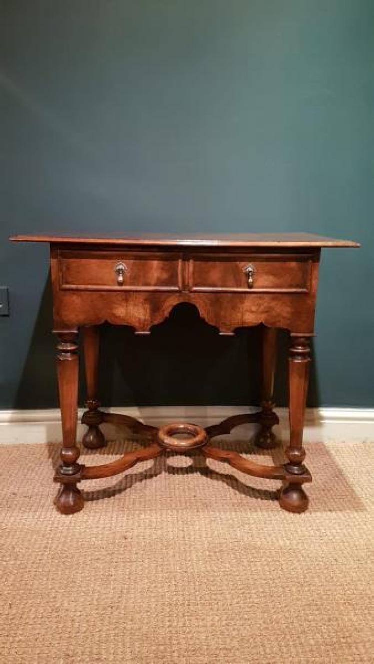 William and Mary Style Walnut Side Table - Image 6