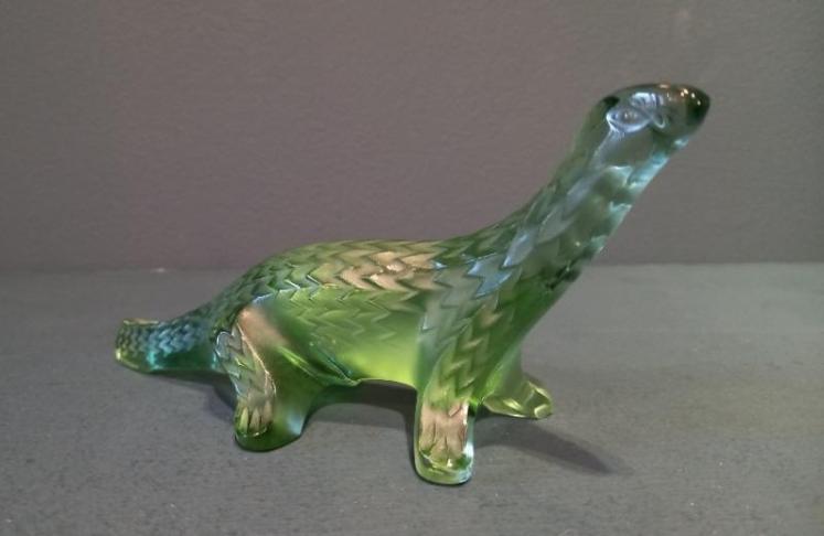 Lalique Green Opalescent Lizard - Image 1