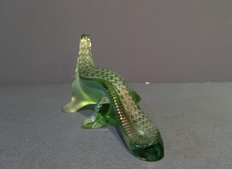 Lalique Green Opalescent Lizard - Image 3