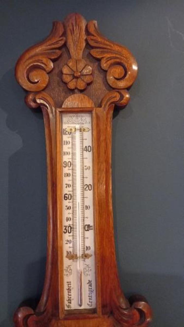 Antique Polished Oak Sunderland Banjo Barometer - Image 4