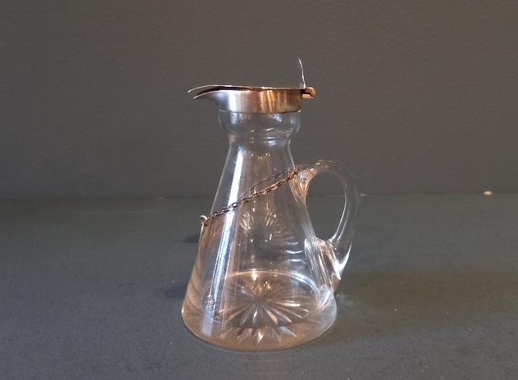 Edwardian Silver Whisky Noggin Decanter & Label - Image 2