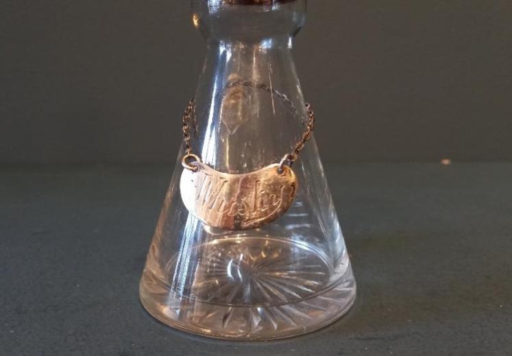 Edwardian Silver Whisky Noggin Decanter & Label - Image 3