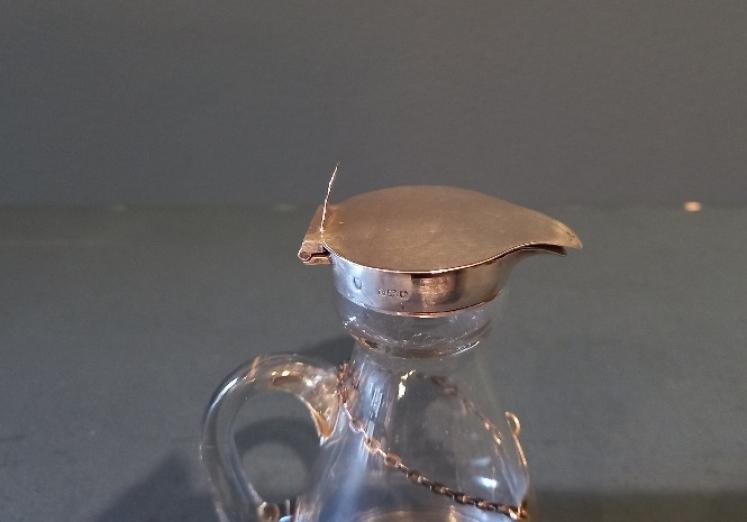 Edwardian Silver Whisky Noggin Decanter & Label - Image 5