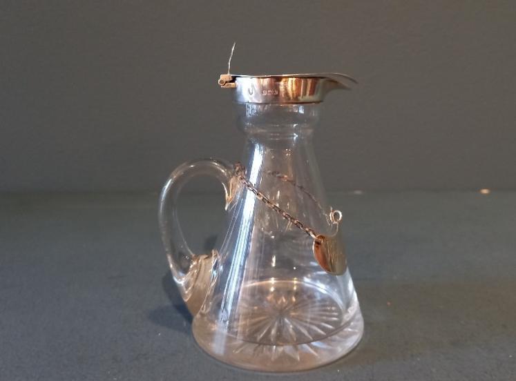 Edwardian Silver Whisky Noggin Decanter & Label - Image 7