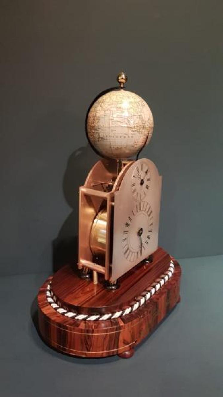 Rare Edwardian World Time Clock  - Image 5