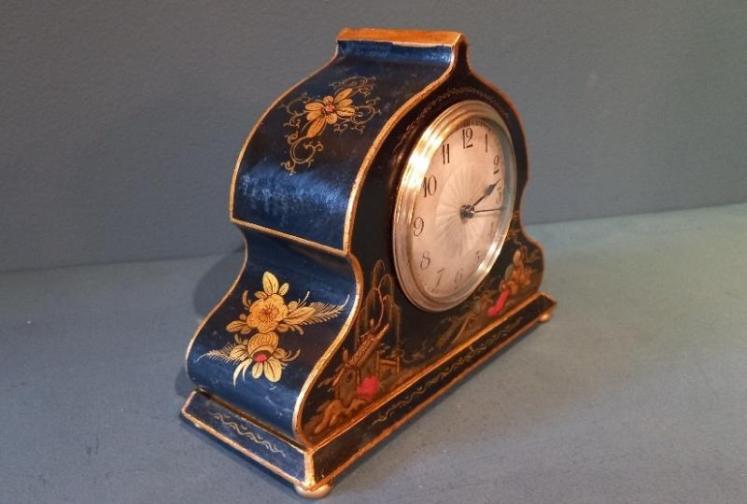 Antique Chinoiserie Oriental Mantel Clock - Image 7