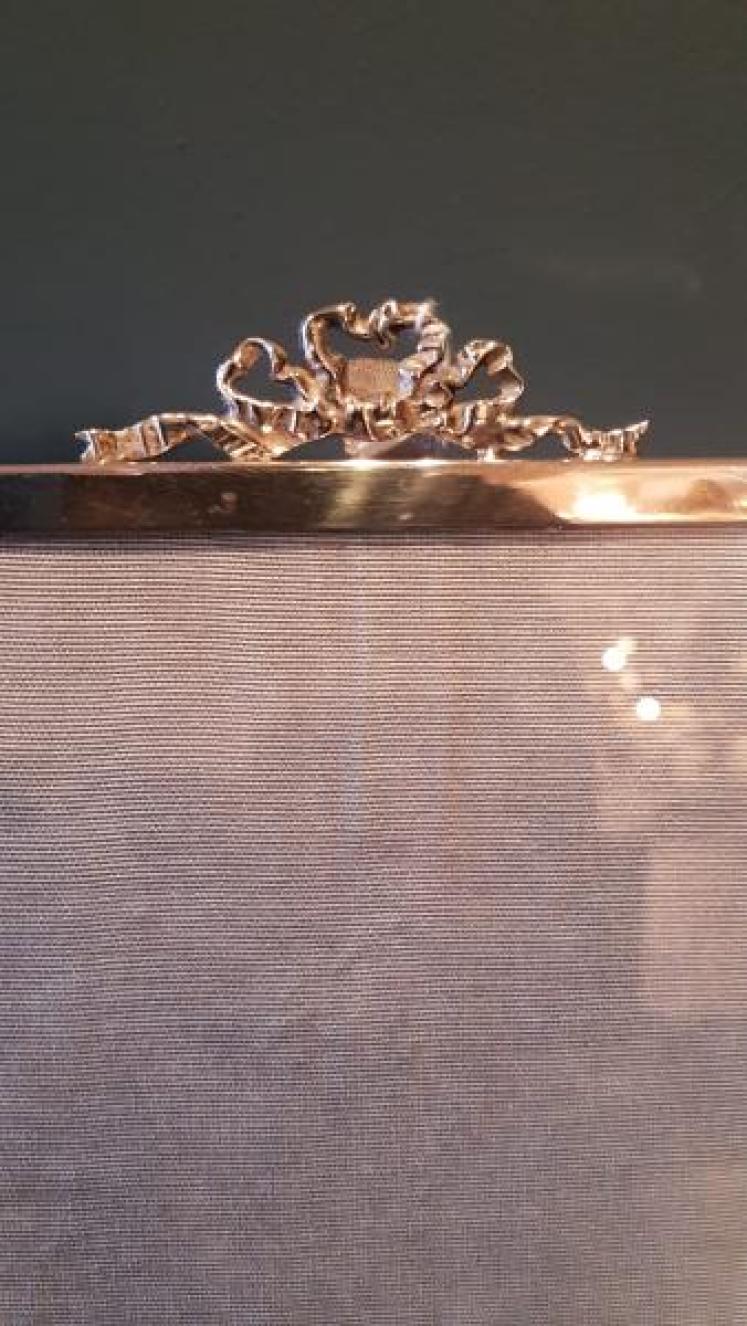Edwardian Silver Ribbon Crest Photo Frame - Image 6