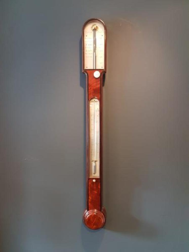 Regency Flame Mahogany Dolland of London Stick Barometer - Image 1
