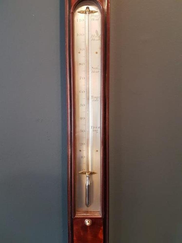 Regency Flame Mahogany Dolland of London Stick Barometer - Image 6