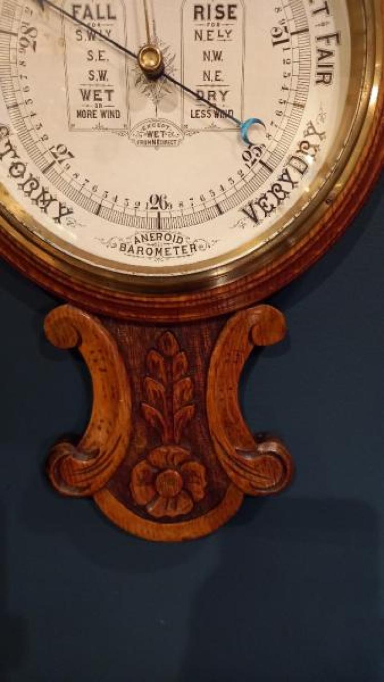 Antique Admiral Fitzroy Banjo Barometer - Image 6