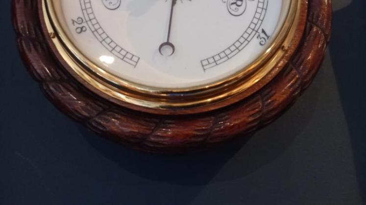 Large Victorian Porcelain Dial Ship's Barometer - Image 3