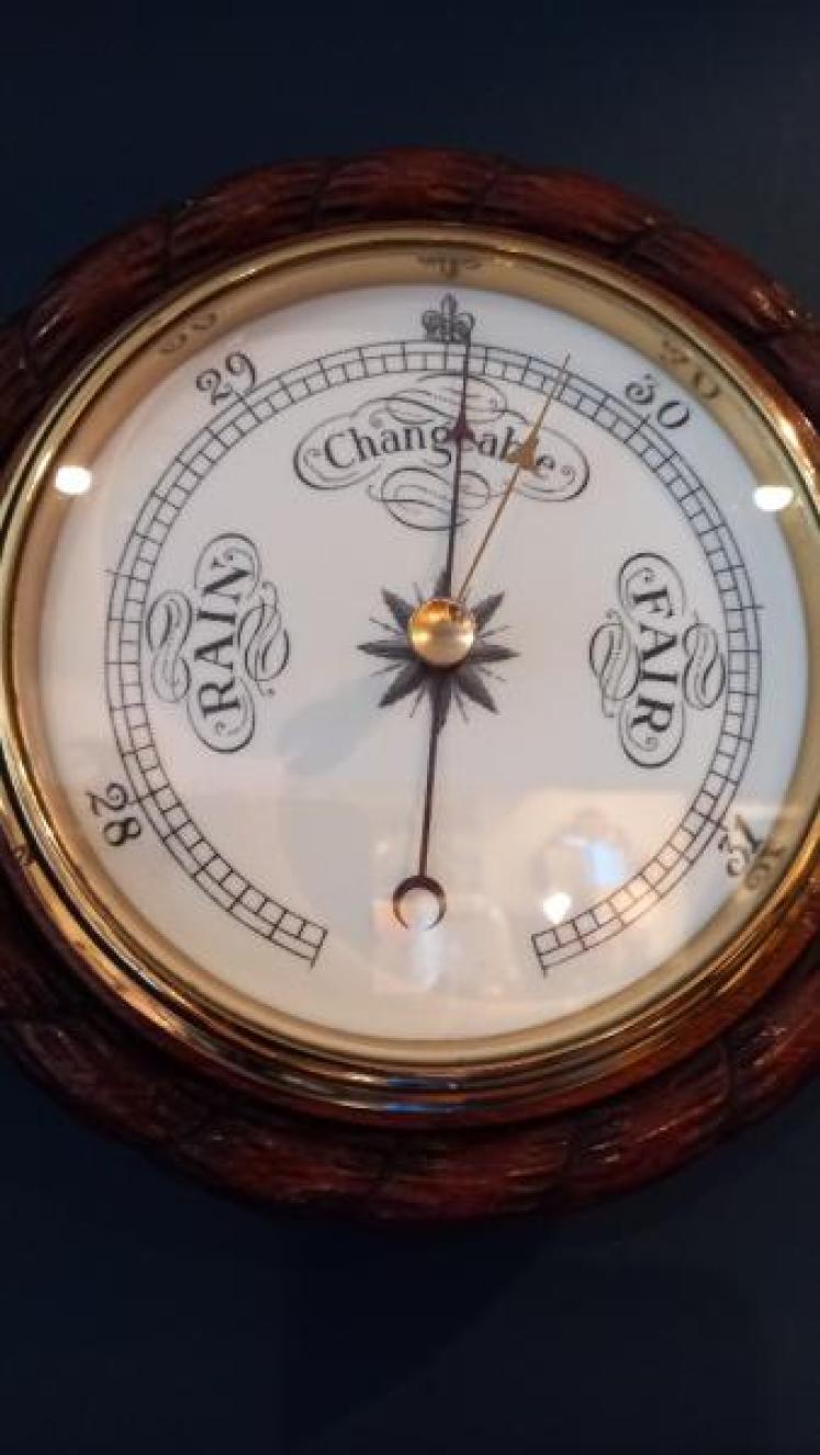 Large Victorian Porcelain Dial Ship's Barometer - Image 4