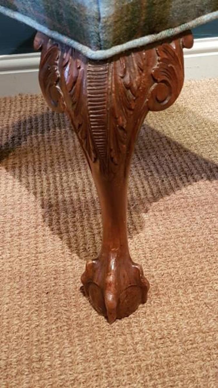 Victorian Walnut Cabriole Leg Stool - Image 5