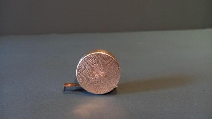 Art Deco Silver Engine Turned Tape Measure - Image 1