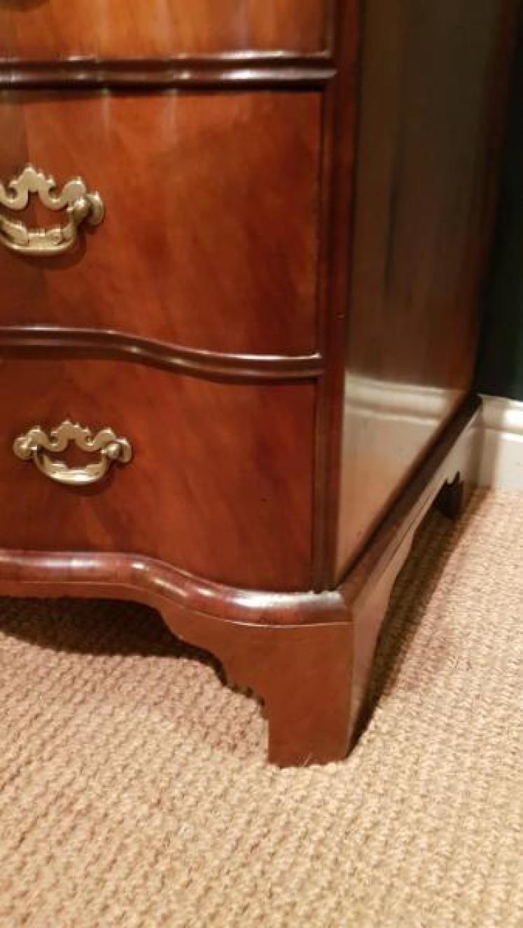 Fine George II Period Walnut Ribbon Fronted Chest - Image 6